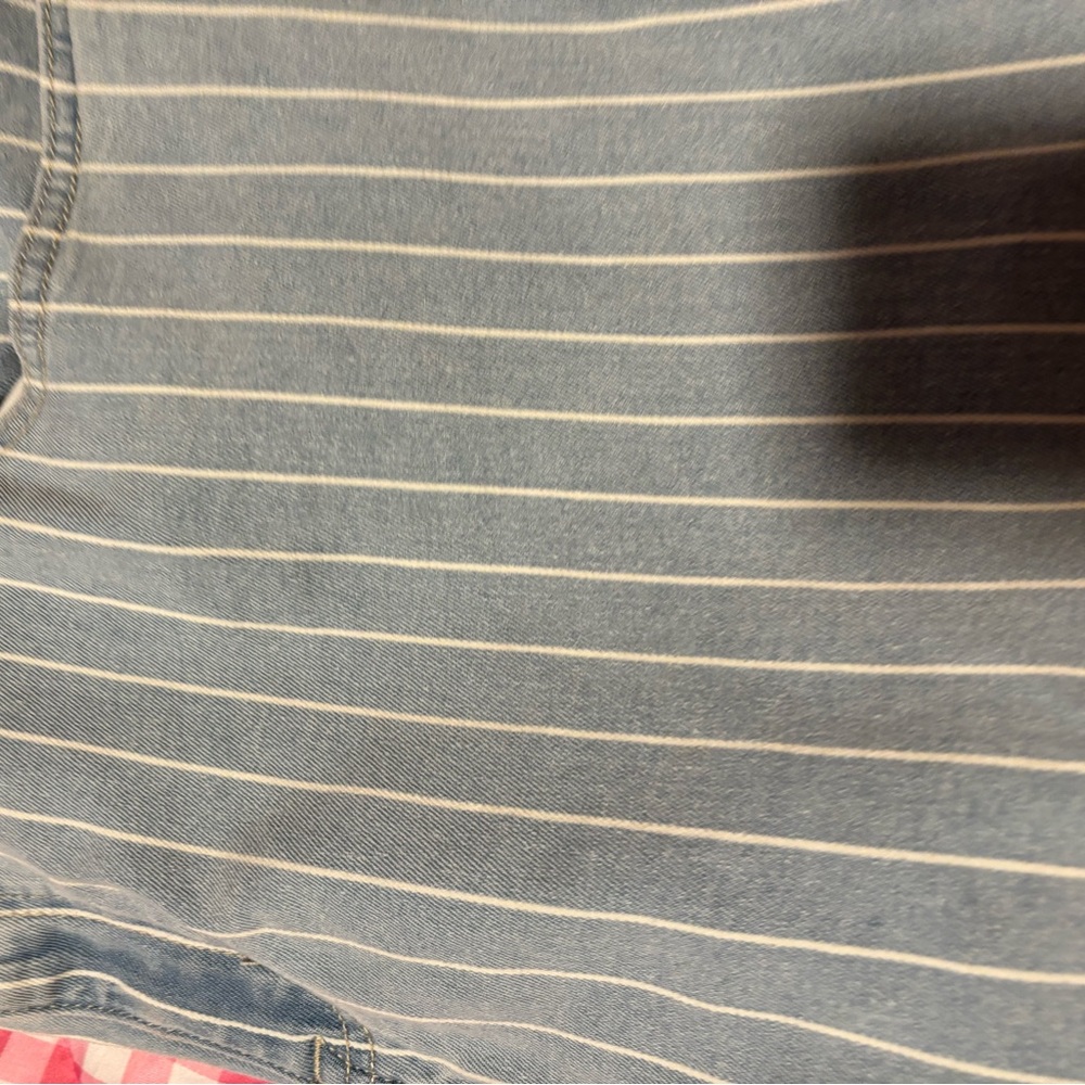 Torrid Light Blue and White Striped Jeans - Picture 3 of 4
